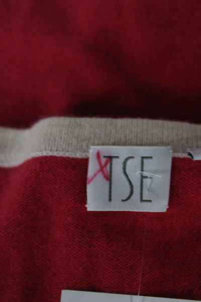 Tse Women Designer 100% Cashmere Basic Tank Red Size M