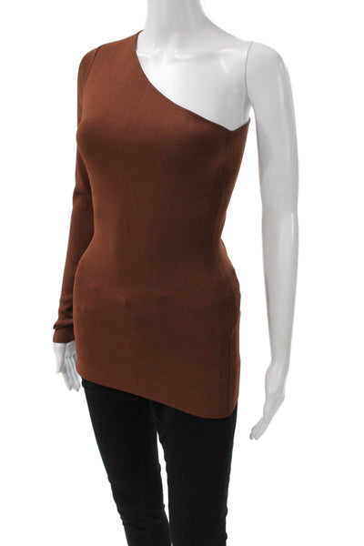 Victoria Beckham Women Designer Brown Long Sleeve Top Size 1