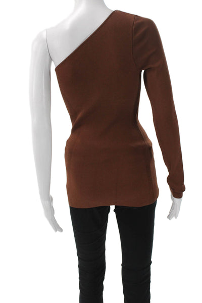 Victoria Beckham Women Designer Brown Long Sleeve Top Size 1