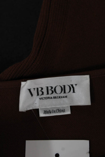 Victoria Beckham Women Designer Brown Long Sleeve Top Size 1