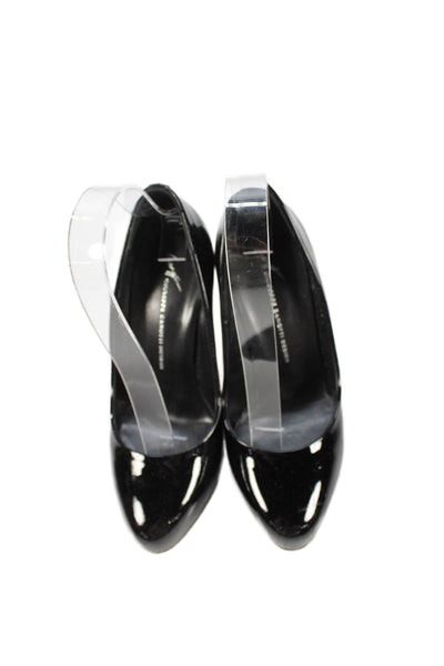Giuseppe Zanotti Design Womens Patent Leather Heels Pumps Black Size 36.5 6.5