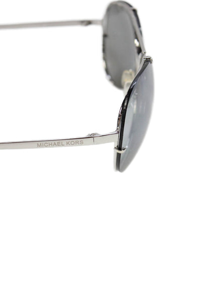 Michael Kors Unisex Adults Oversized Aviator Sunglasses Silver Size 68-10 125mm