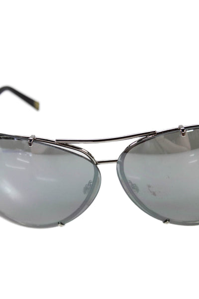Michael Kors Unisex Adults Oversized Aviator Sunglasses Silver Size 68-10 125mm