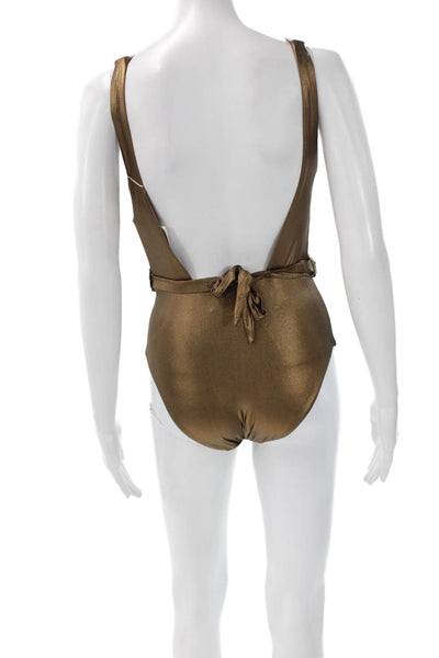 Moeva Womens Brown One Piece Swimsuit 89% Polyamide 11% Elastane Size S