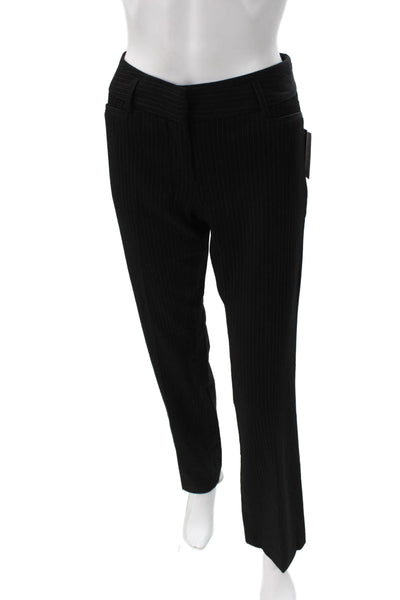 Amanda + Chelsea Women Black Striped Dress Pants Size 4