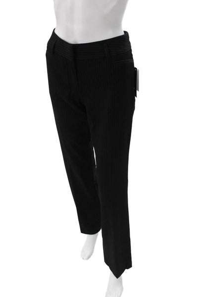 Amanda + Chelsea Women Black Striped Dress Pants Size 4