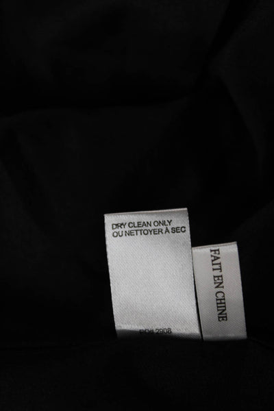 Amanda + Chelsea Womens Striped V-Neck Long Sleeve Black Blazer Size 10