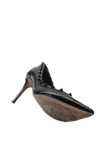 Valentino Garavani Womens Studded Pointed Toe Heels Black Size 37 7