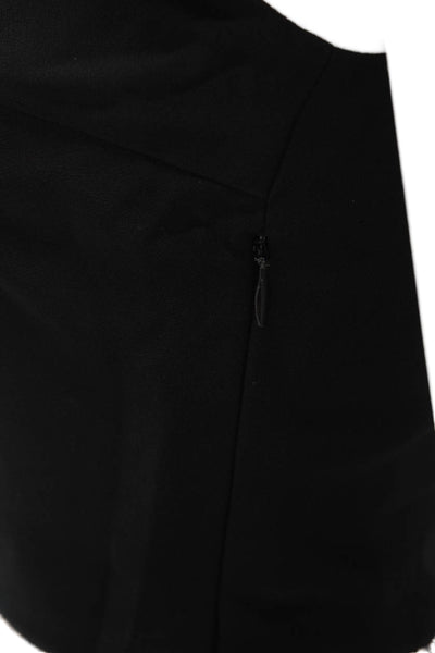 Victoria Victoria Beckham Women Fit & Flare Dress Black Sleeveless Zip Size 2