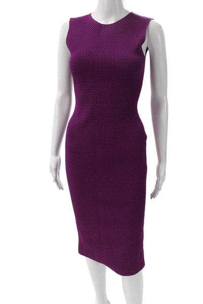Victoria Beckham Women Bodycon Sheath Dress Purple Sleeveless Size 2
