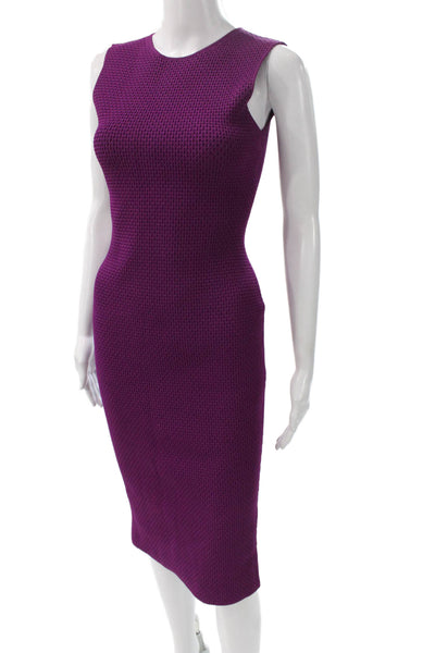 Victoria Beckham Women Bodycon Sheath Dress Purple Sleeveless Size 2