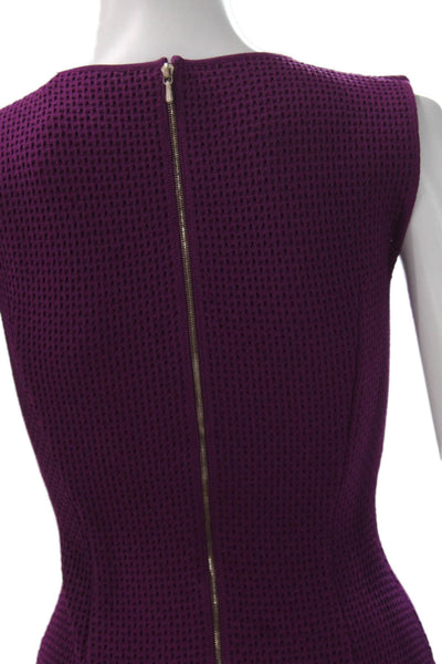 Victoria Beckham Women Bodycon Sheath Dress Purple Sleeveless Size 2
