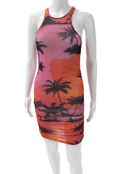 The Andamane Women Bodycon Tank Dress Black High Neck Sleeveless Size XS