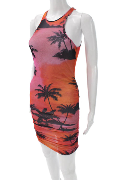 The Andamane Women Bodycon Tank Dress Black High Neck Sleeveless Size XS
