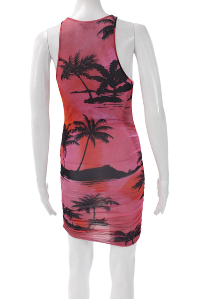 The Andamane Women Bodycon Tank Dress Black High Neck Sleeveless Size XS