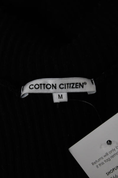 Cotton Citizen Women Black High Neck Full Zip Sweatshirt Long Sleeve Size M
