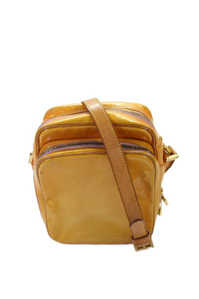 Louis Vuitton Womens Monogram Gold Tone Crossbody Shoulder Handbag Yellow