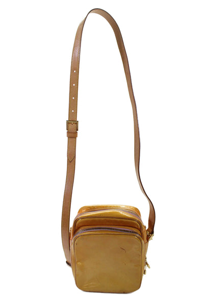 Louis Vuitton Womens Monogram Gold Tone Crossbody Shoulder Handbag Yellow