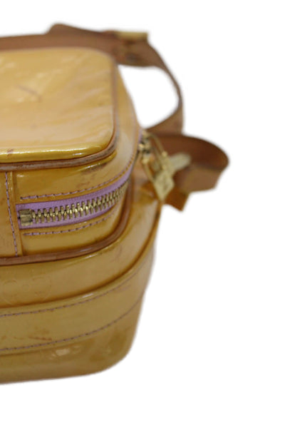 Louis Vuitton Womens Monogram Gold Tone Crossbody Shoulder Handbag Yellow