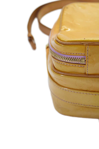 Louis Vuitton Womens Monogram Gold Tone Crossbody Shoulder Handbag Yellow