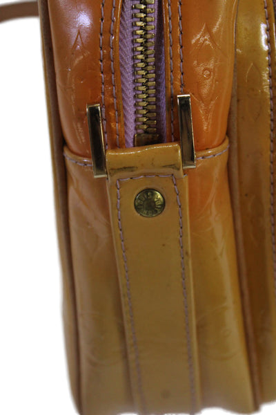 Louis Vuitton Womens Monogram Gold Tone Crossbody Shoulder Handbag Yellow