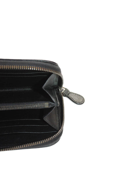 Bottega Veneta Womens Intrecciato Zip Around Closure Wallet Black