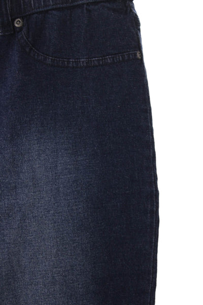 Hue Women Ankle Jegging Dark Blue Low Rise Size L