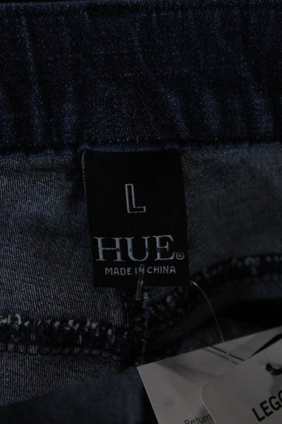 Hue Women Ankle Jegging Dark Blue Low Rise Size L
