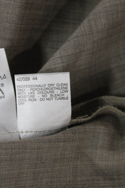 Max Mara Womens Basic Linen Sleeveless Round Neck Blouse Beige Size 10