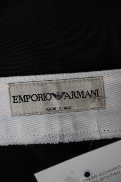 Emporio Armani Women Straight Pencil Skirt Black Rayon Size L