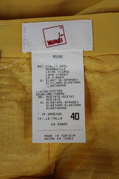 Mondi Women A-Line White Virgin Wool Skirt Size 40