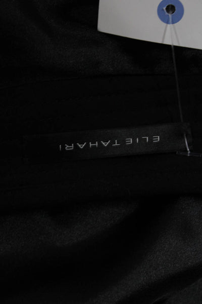 Elie Tahari Women Straight Pencil Skirt Black Cotton Knee Size 14