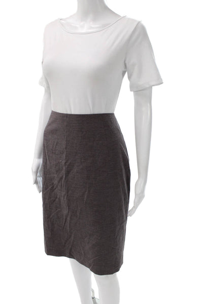 Boss Hugo Boss Womens Dark Gray Wool Straight Pencil Skirt Size 12