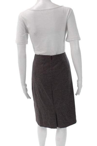 Boss Hugo Boss Womens Dark Gray Wool Straight Pencil Skirt Size 12