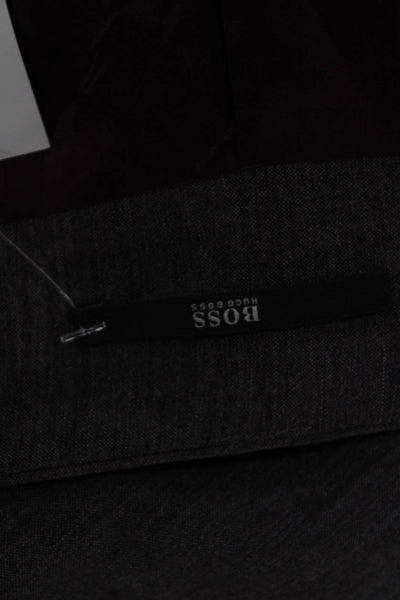 Boss Hugo Boss Womens Dark Gray Wool Straight Pencil Skirt Size 12