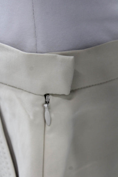 Max Mara Women Beige Pencil Skirt 100% Cotton Knee Length Size 12