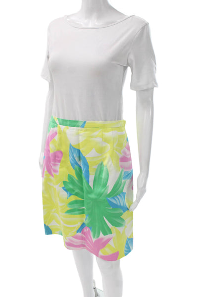 Crisca Women A-Line Floral Square Neck Short Sleeve Rayon Set Size 42