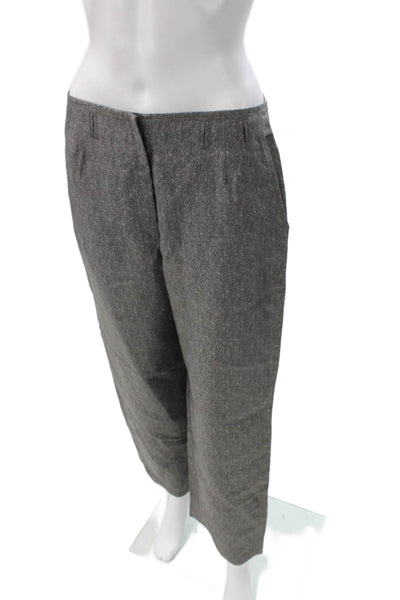 Giorgio Armani Unisex Gray Herringbone Dress Pants Size 44