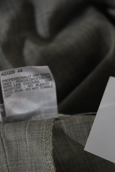 Max Mara Unisex Beige Wool Dress Pants Button Closure Size 10