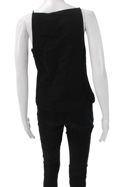 Theory Womens Basic Camisole Black Triacetate Polyethylene Sleeveless Size S