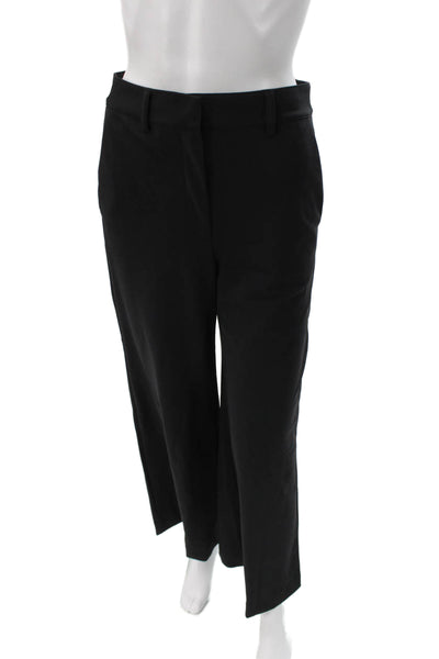 Theory Unisex Dress Pants Black Polyester Spandex Button Size 2