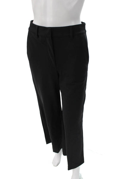 Theory Unisex Dress Pants Black Polyester Spandex Button Size 2