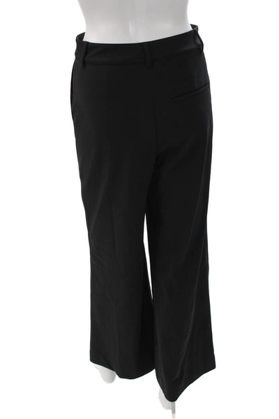 Theory Unisex Dress Pants Black Polyester Spandex Button Size 2