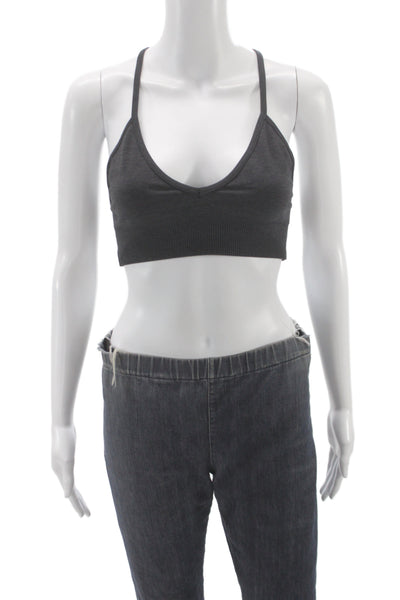 Lululemon Womens Sleeveless Scoop Neck Black Sports Bra Size 4