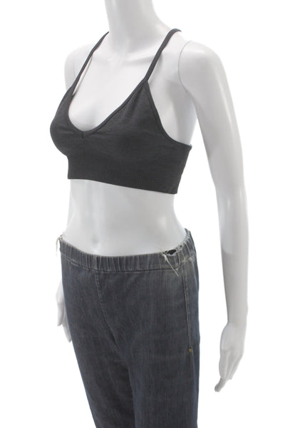 Lululemon Womens Sleeveless Scoop Neck Black Sports Bra Size 4