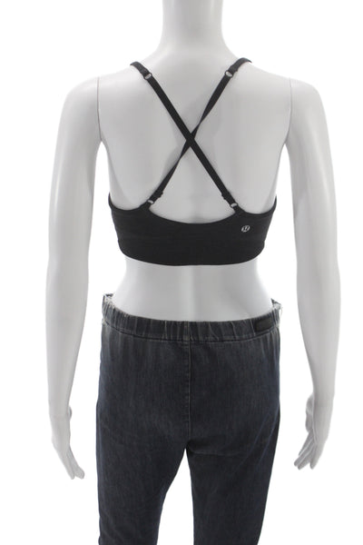 Lululemon Womens Sleeveless Scoop Neck Black Sports Bra Size 4