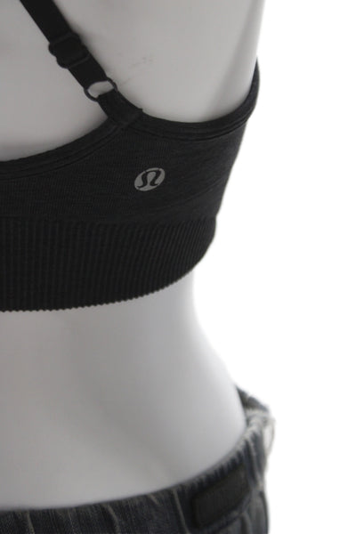 Lululemon Womens Sleeveless Scoop Neck Black Sports Bra Size 4
