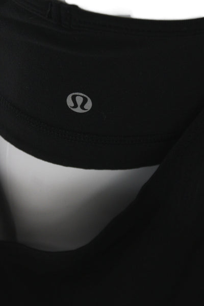 Lululemon Womens Black Camisole Sleeveless Round Neck Polyester Spandex Size 4