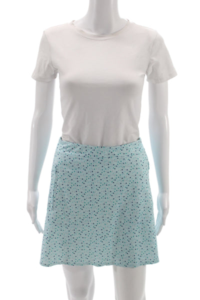 G/Fore Womens A-Line Mini Skort Light Blue Cotton Floral Short Size L