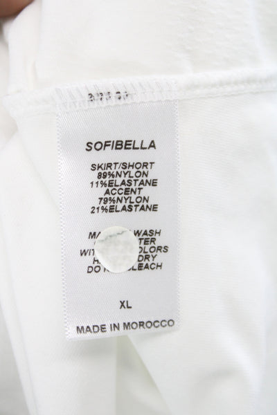 Sofibella Womens Flare Skort White Short Size XL